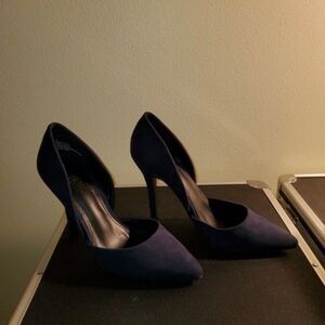 Charlotte Russe Blue Suede Heels